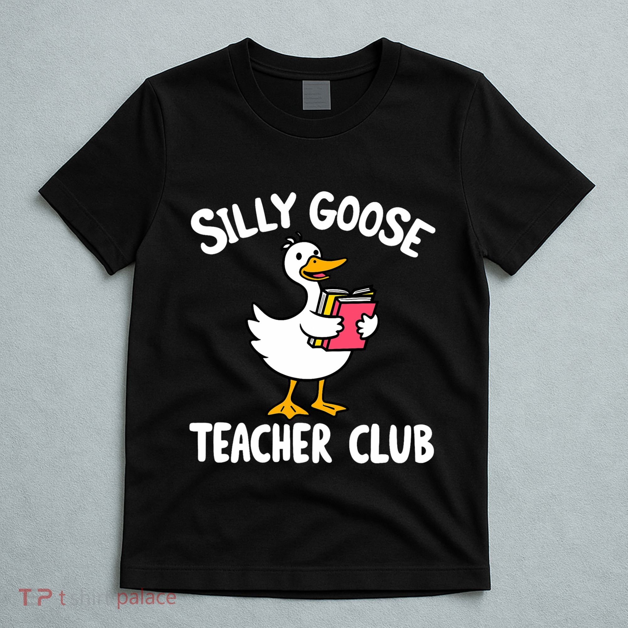 Funny Silly Goose Teacher Club Animal Lover Groovy Teacher T-Shirt