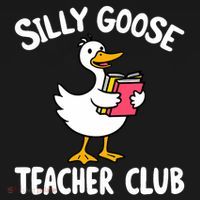 Funny Silly Goose Teacher Club Animal Lover Groovy Teacher T-Shirt thumb 7