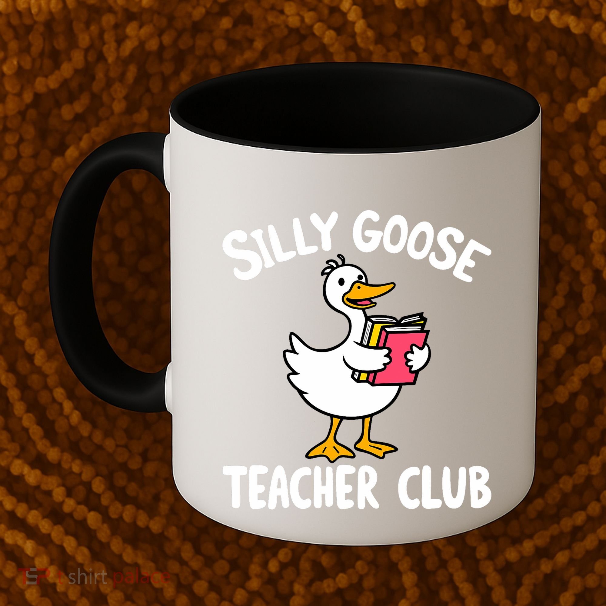 Funny Silly Goose Teacher Club Animal Lover Groovy Teacher Coffee Mug