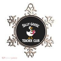 Funny Silly Goose Teacher Club Animal Lover Groovy Teacher Ornament thumb 0