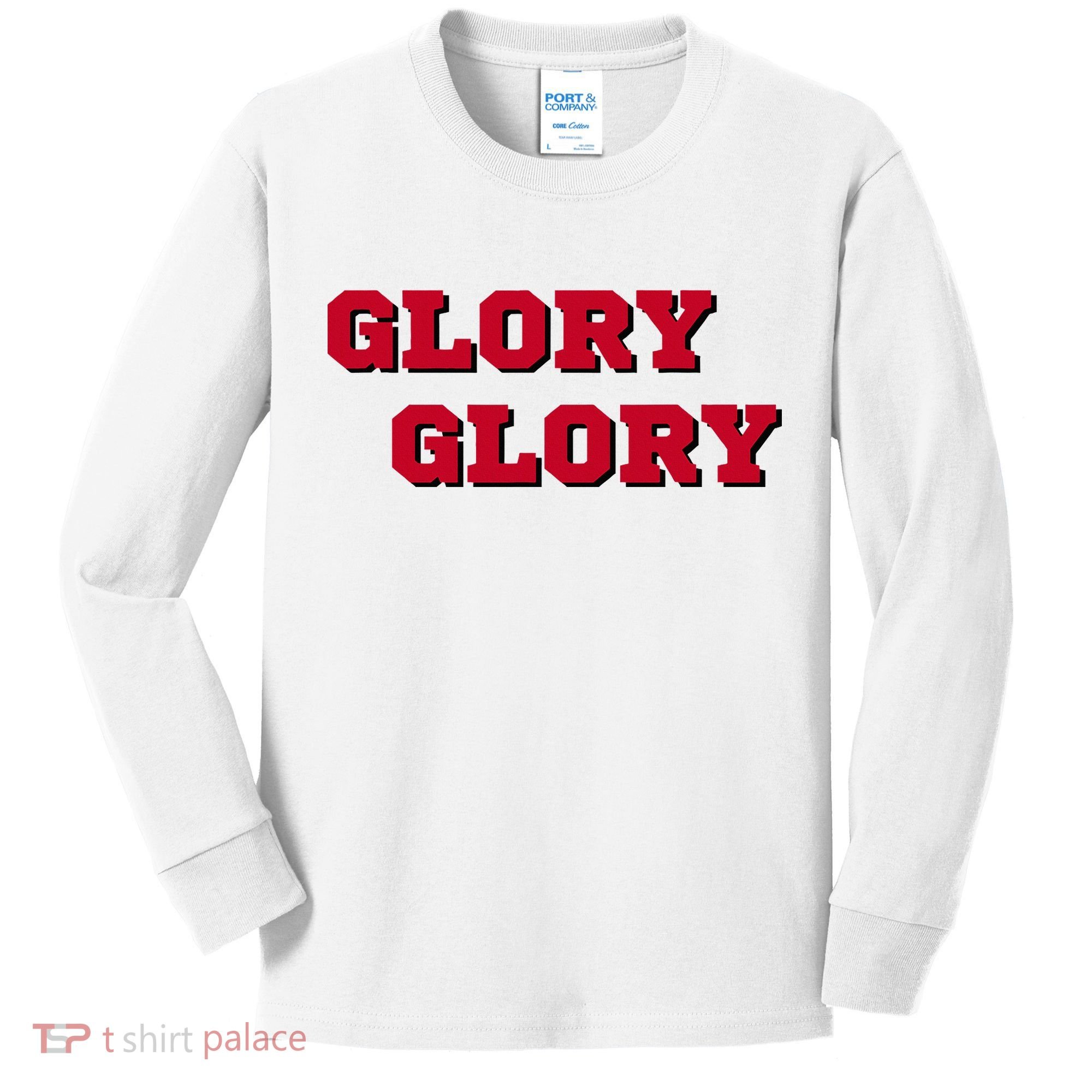 Fight Song Glory Glory Georgia Kids Long Sleeve Shirt