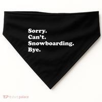 Funny Snowboarding Gift USA-Made Doggie Bandana thumb 0