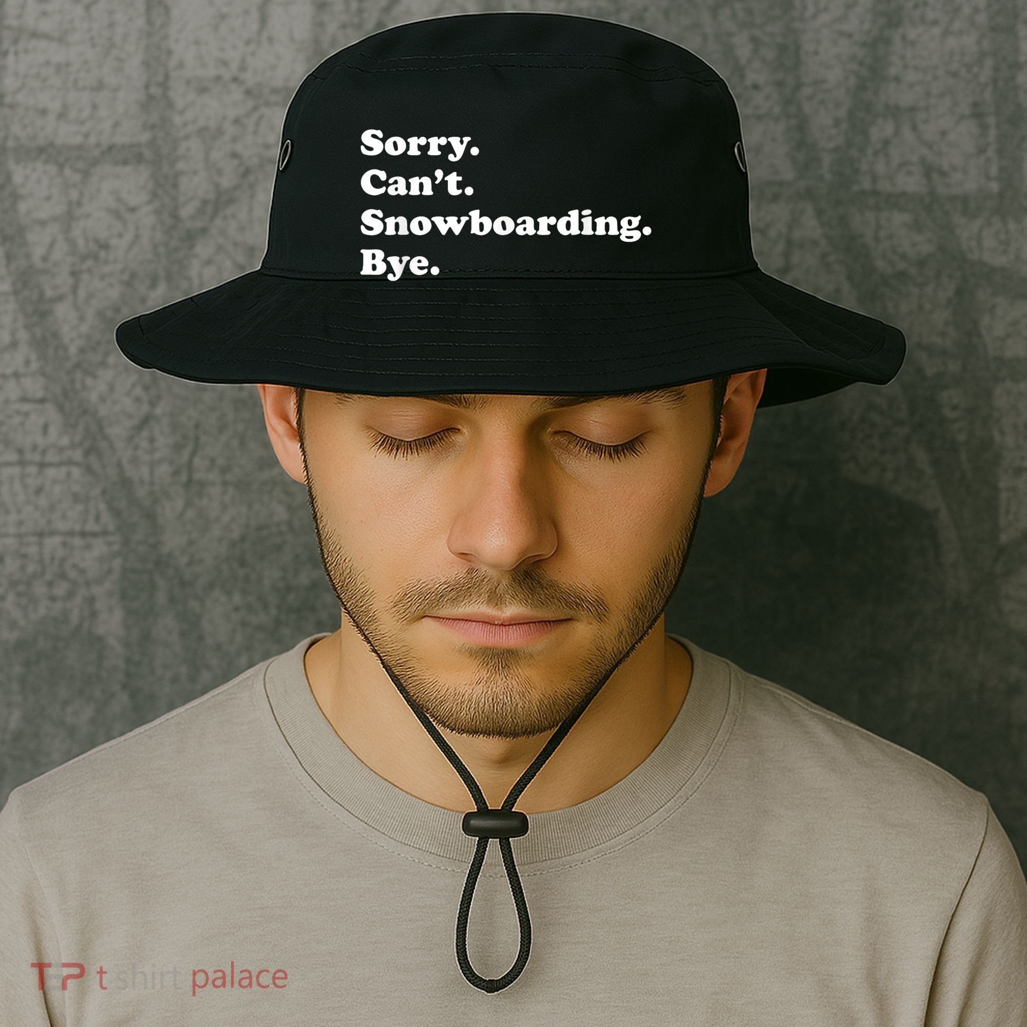 Funny Snowboarding Gift Bucket Hat