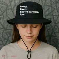 Funny Snowboarding Gift Bucket Hat thumb 3