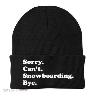 Funny Snowboarding Gift Beanie