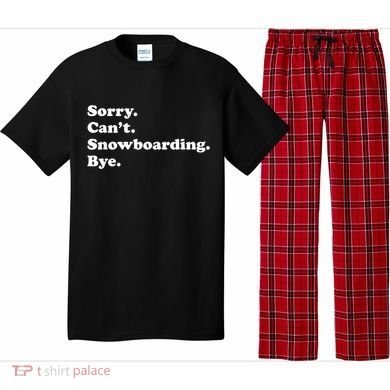 Funny Snowboarding Gift Pajama Set