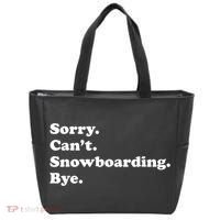 Funny Snowboarding Gift Tote Bag thumb 0