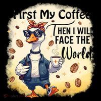 Funny Sarcastic Goose My Coffee Then Face The World Coffee Mug thumb 5