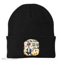 Funny Sarcastic Goose My Coffee Then Face The World Beanie thumb 0