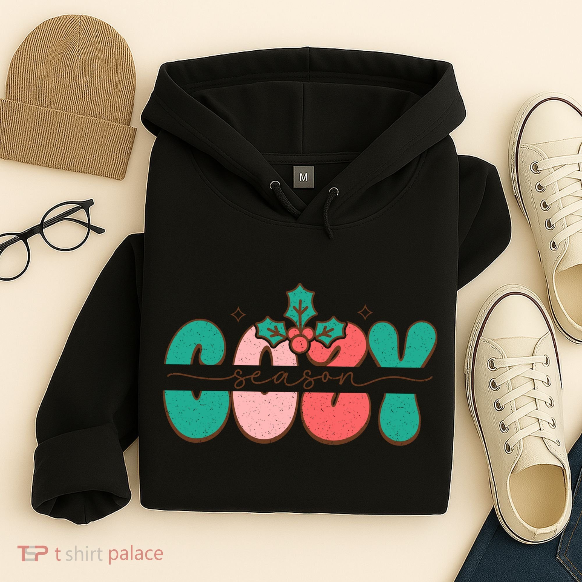 Festive Season Greetings Illustration Hoodie