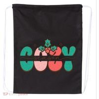Festive Season Greetings Illustration Drawstring Bag thumb 0