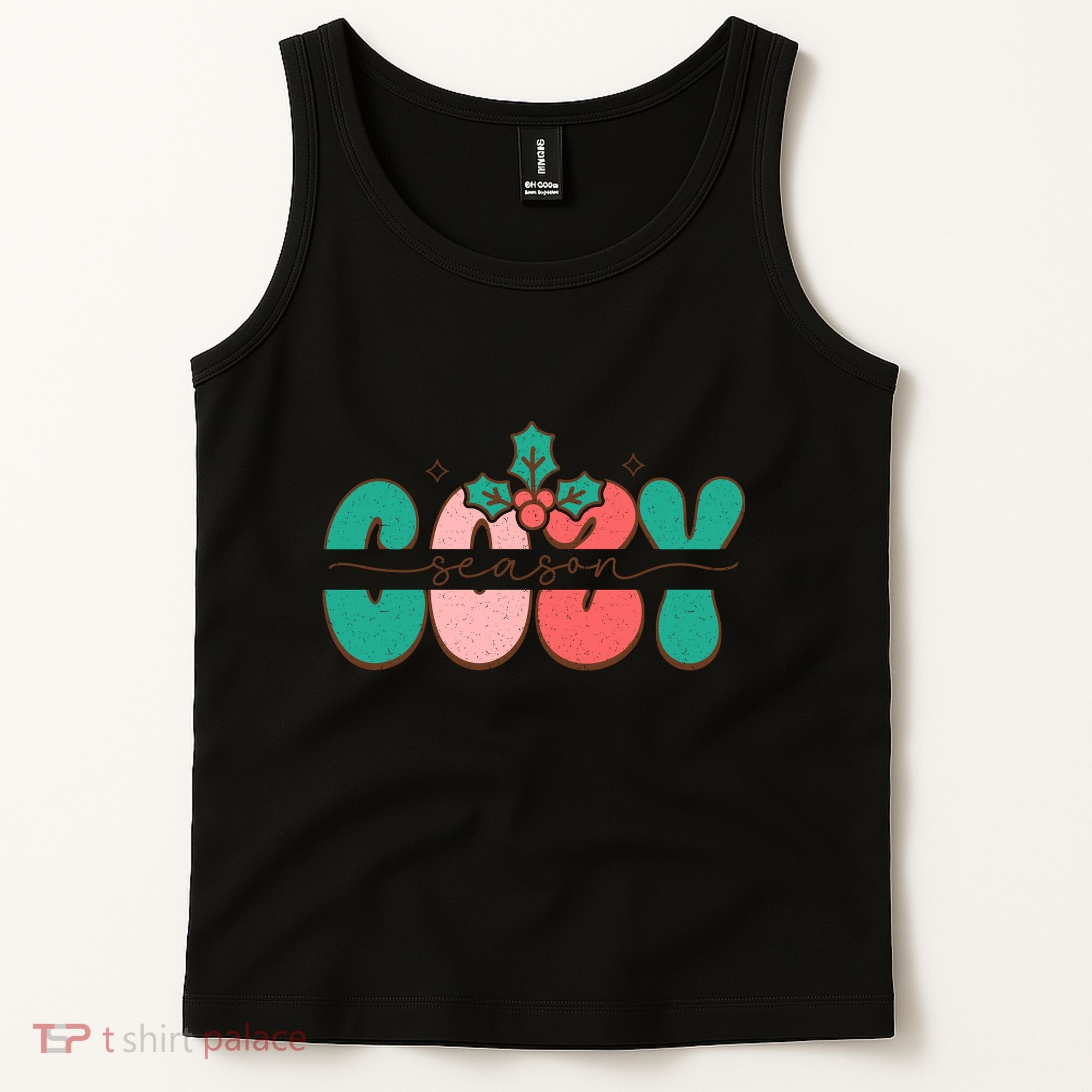 Festive Season Greetings Illustration Tank Top