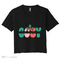 Festive Season Greetings Illustration Women's Crop Top Tee thumb 0