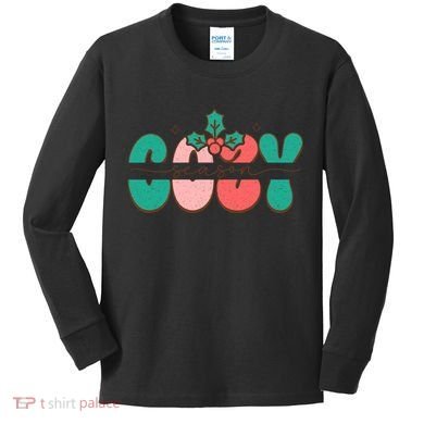 Festive Season Greetings Illustration Kids Long Sleeve Shirt