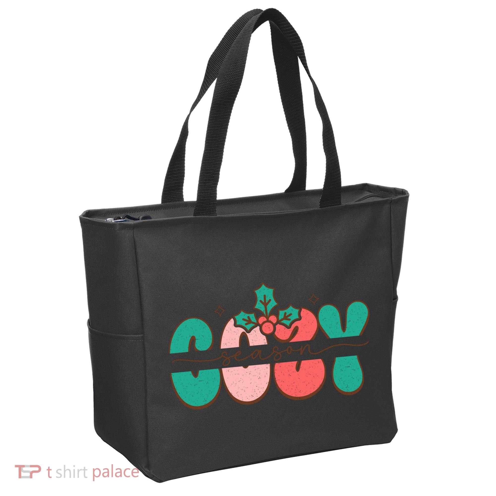 Festive Season Greetings Illustration Tote Bag
