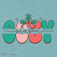 Festive Season Greetings Illustration Sueded Cloud Jersey T-Shirt thumb 2