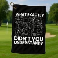 Funny Science Gift Idea Physicist Math Physics Golf Towel thumb 1