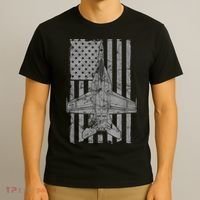 F18 Super Hornet Jet Airplane Vintage Flag T-Shirt thumb 3