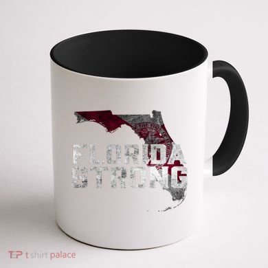 Florida Strong Hurricane Ian Support Florida Vintage American US Flag Coffee Mug back