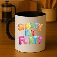 Funny Shorty Hit Forty 40th Birthday Gifts Premium Coffee Mug thumb 4