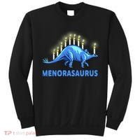 Funny Stegosaurus Hanukkah Dinosaur Menorah Dino Sweatshirt thumb 0