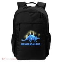 Funny Stegosaurus Hanukkah Dinosaur Menorah Dino Backpack thumb 0
