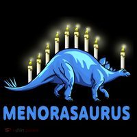 Funny Stegosaurus Hanukkah Dinosaur Menorah Dino Coffee Mug thumb 5