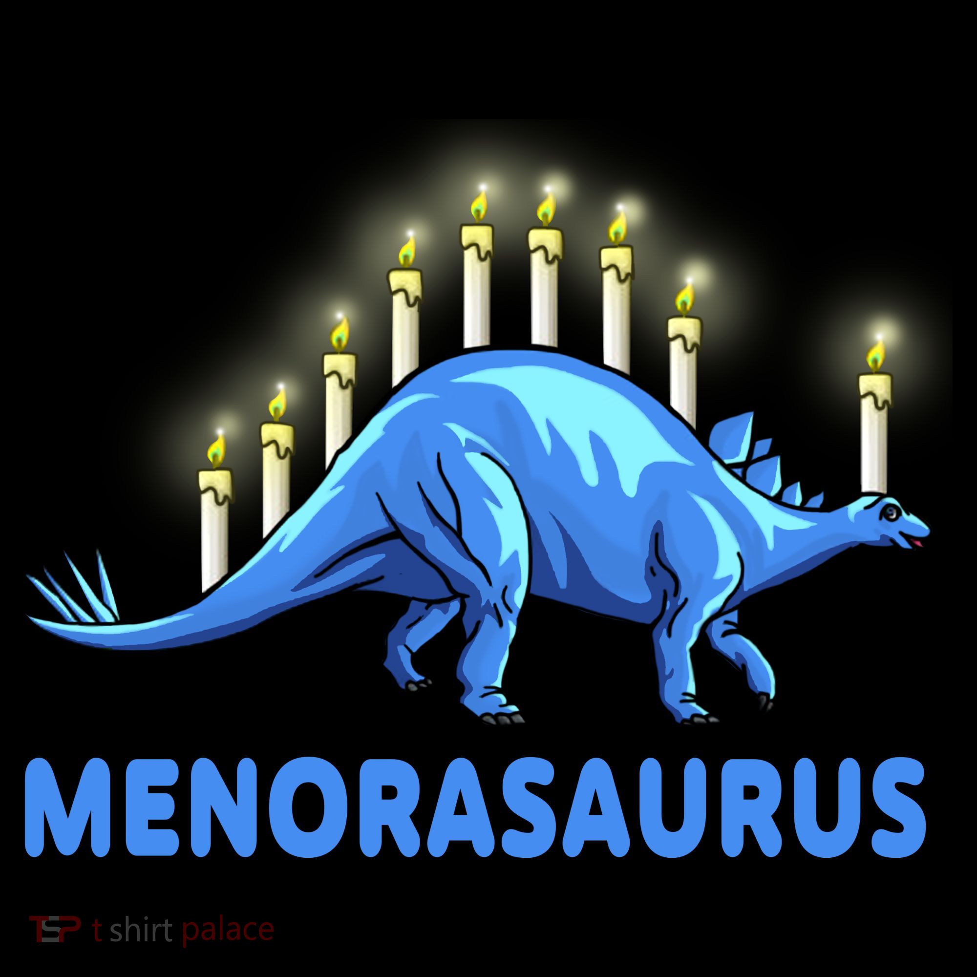 Funny Stegosaurus Hanukkah Dinosaur Menorah Dino Coffee Mug