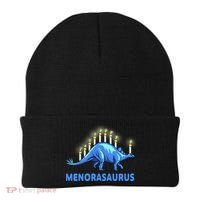 Funny Stegosaurus Hanukkah Dinosaur Menorah Dino Beanie thumb 0