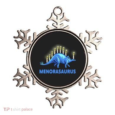 Funny Stegosaurus Hanukkah Dinosaur Menorah Dino Ornament