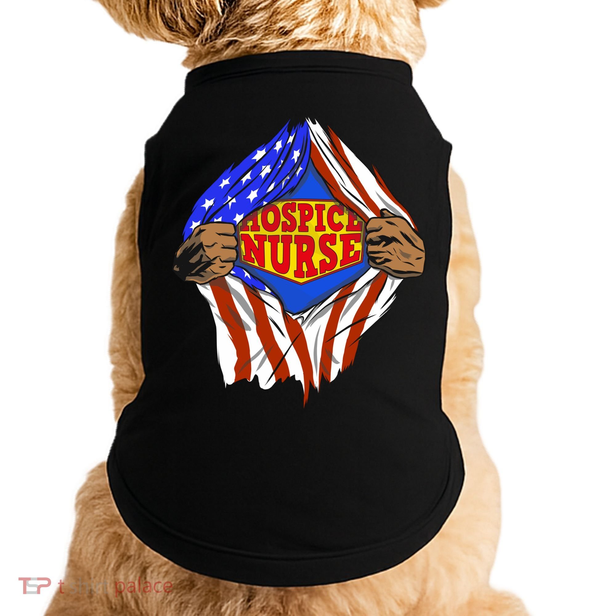 Funny Super Hospice Nurse Hero Job Cute Gift Doggie Tank