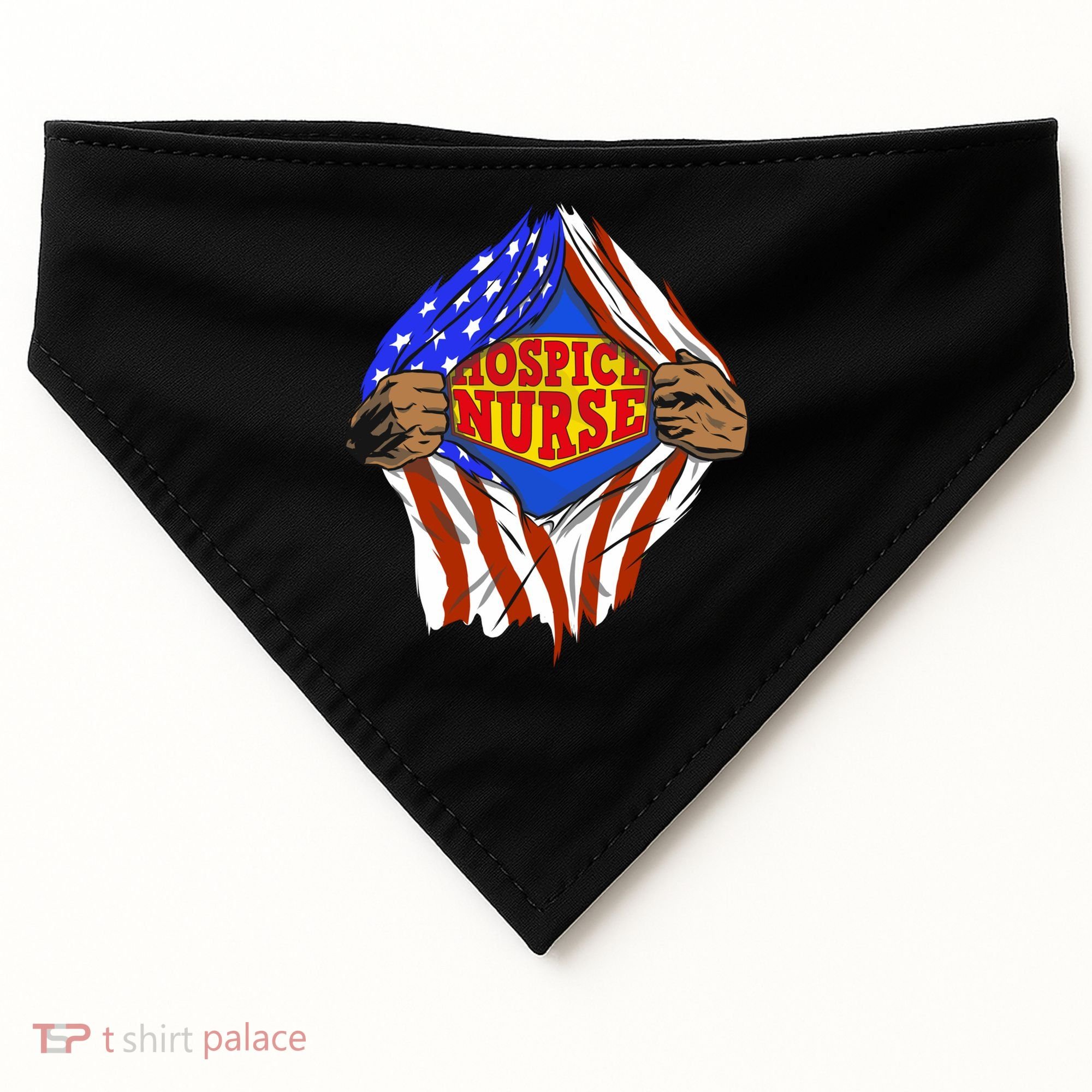 Funny Super Hospice Nurse Hero Job Cute Gift USA-Made Doggie Bandana