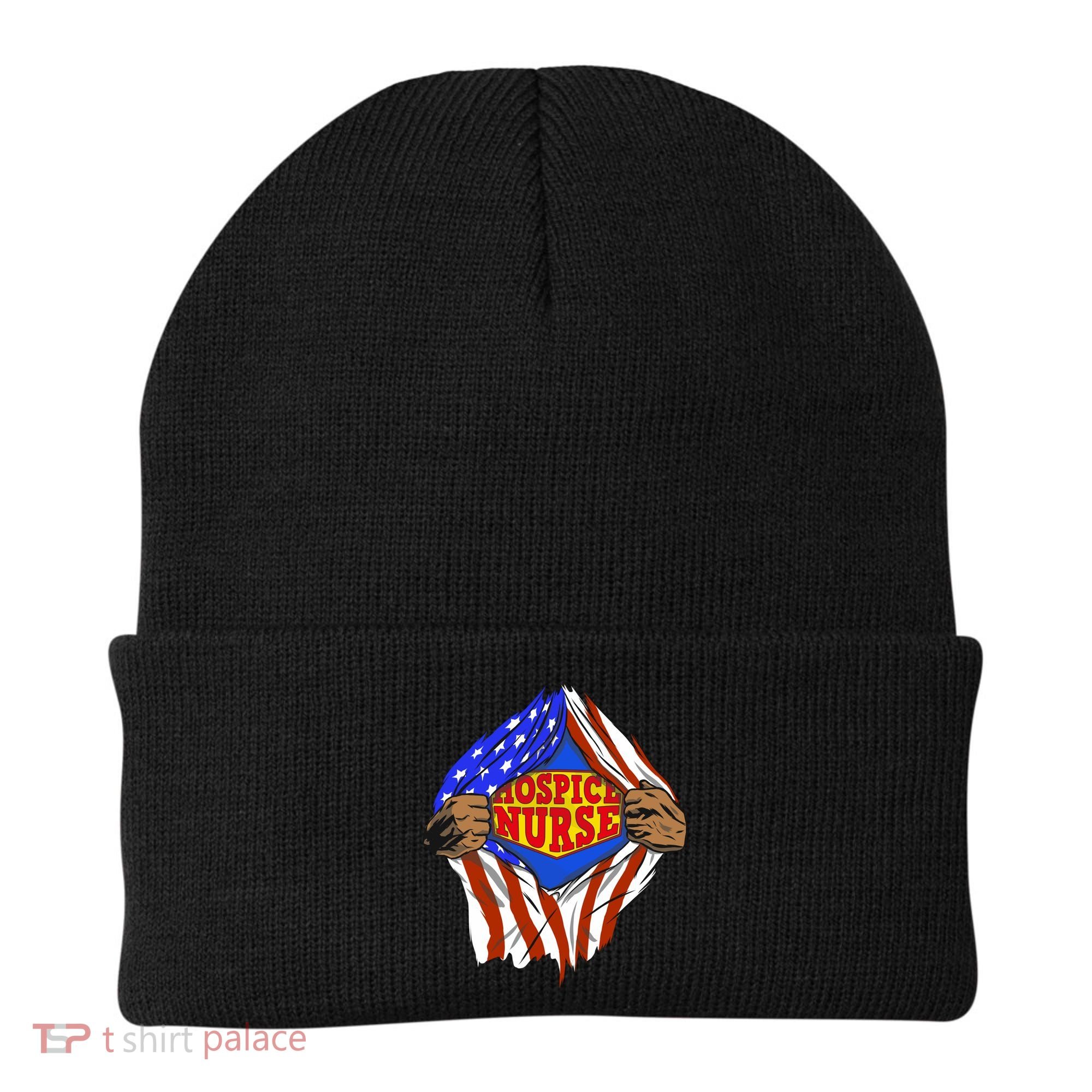 Funny Super Hospice Nurse Hero Job Cute Gift Beanie
