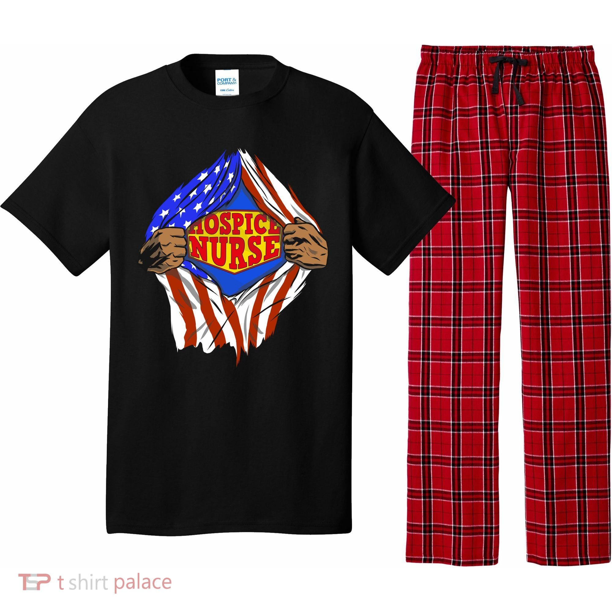 Funny Super Hospice Nurse Hero Job Cute Gift Pajama Set
