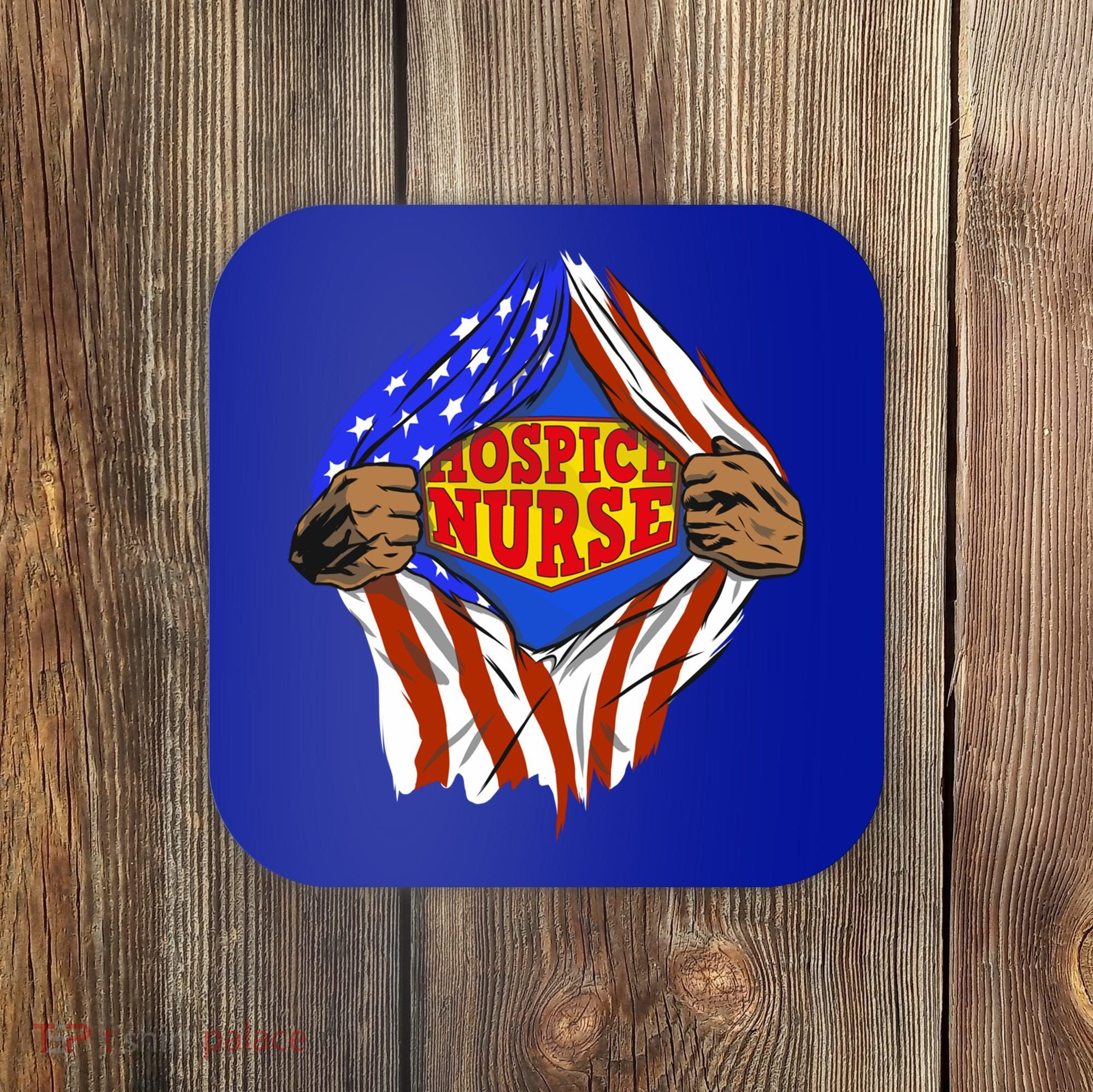 Funny Super Hospice Nurse Hero Job Cute Gift Coaster