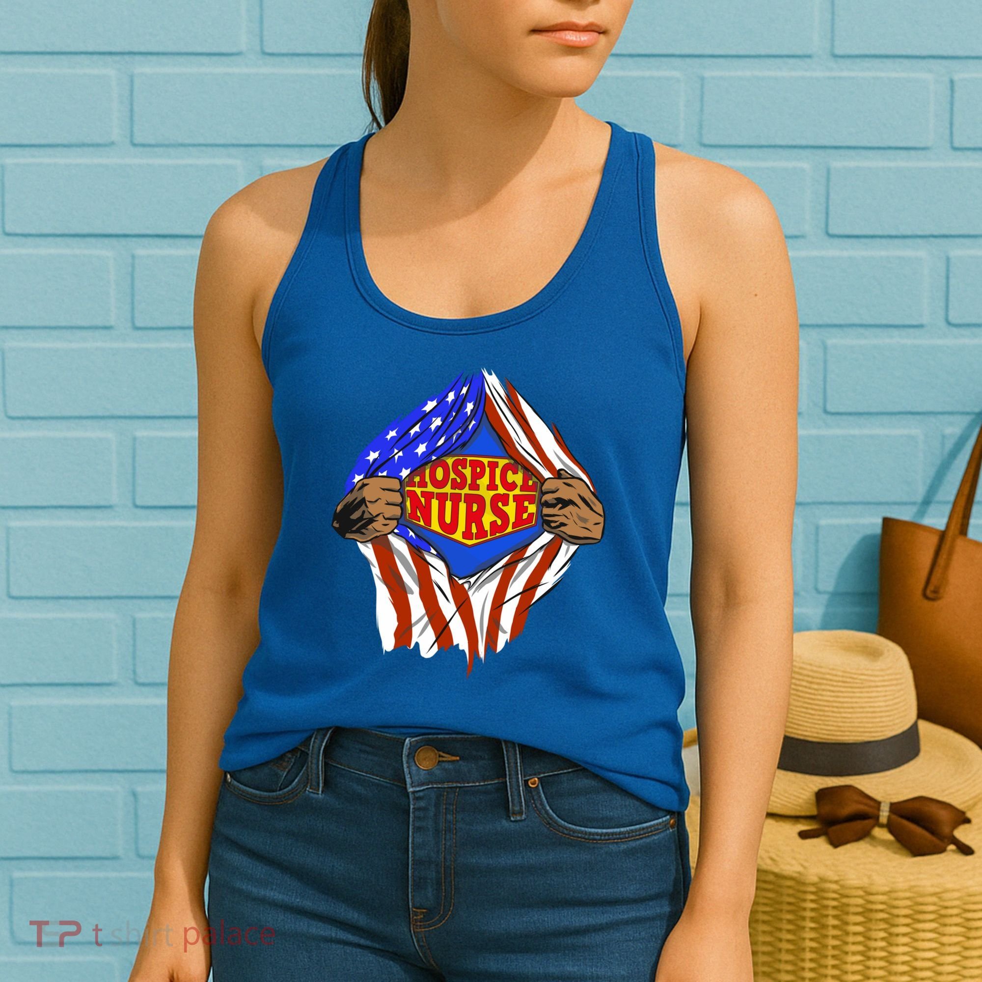 Funny Super Hospice Nurse Hero Job Cute Gift Women's Tank Top