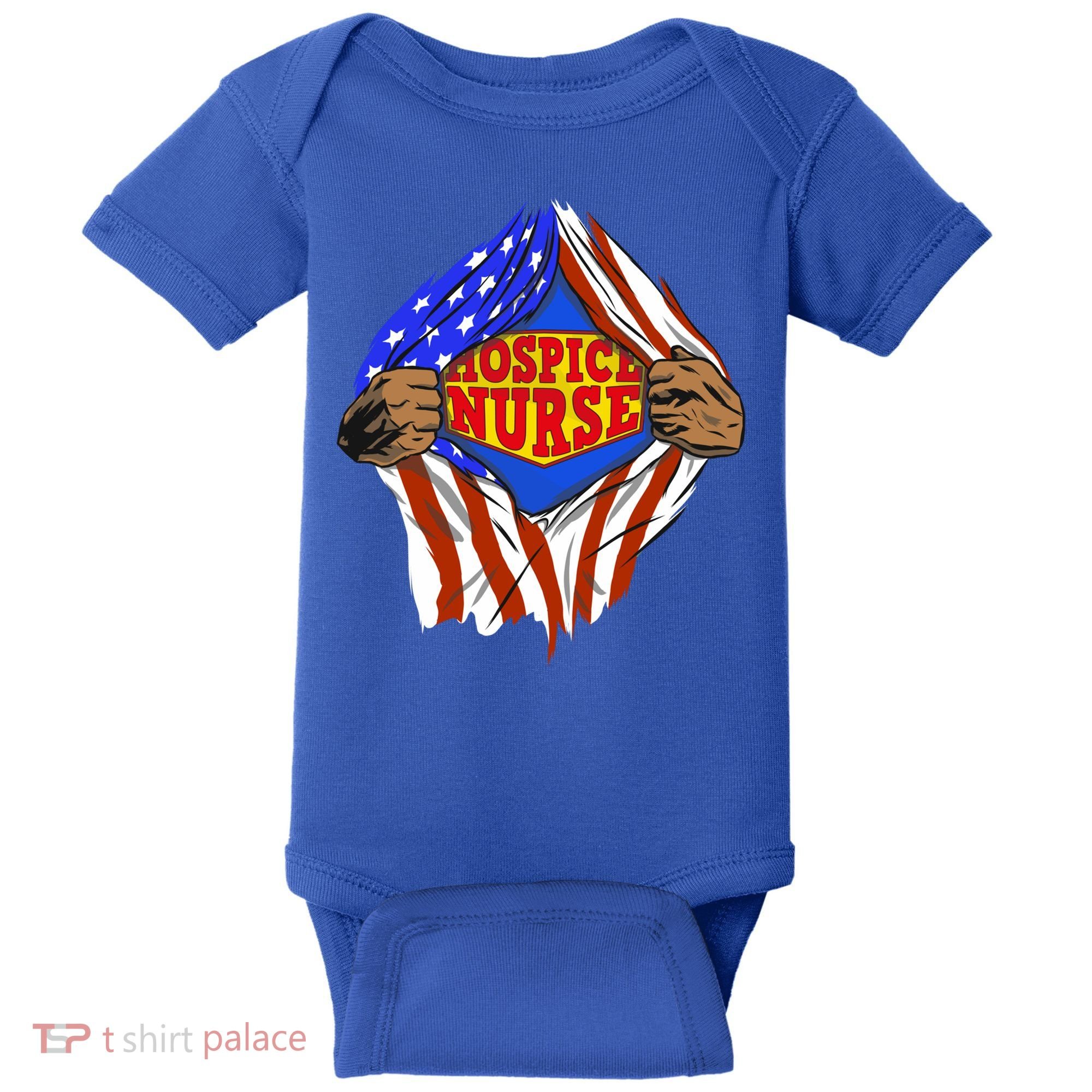 Funny Super Hospice Nurse Hero Job Cute Gift Baby Bodysuit