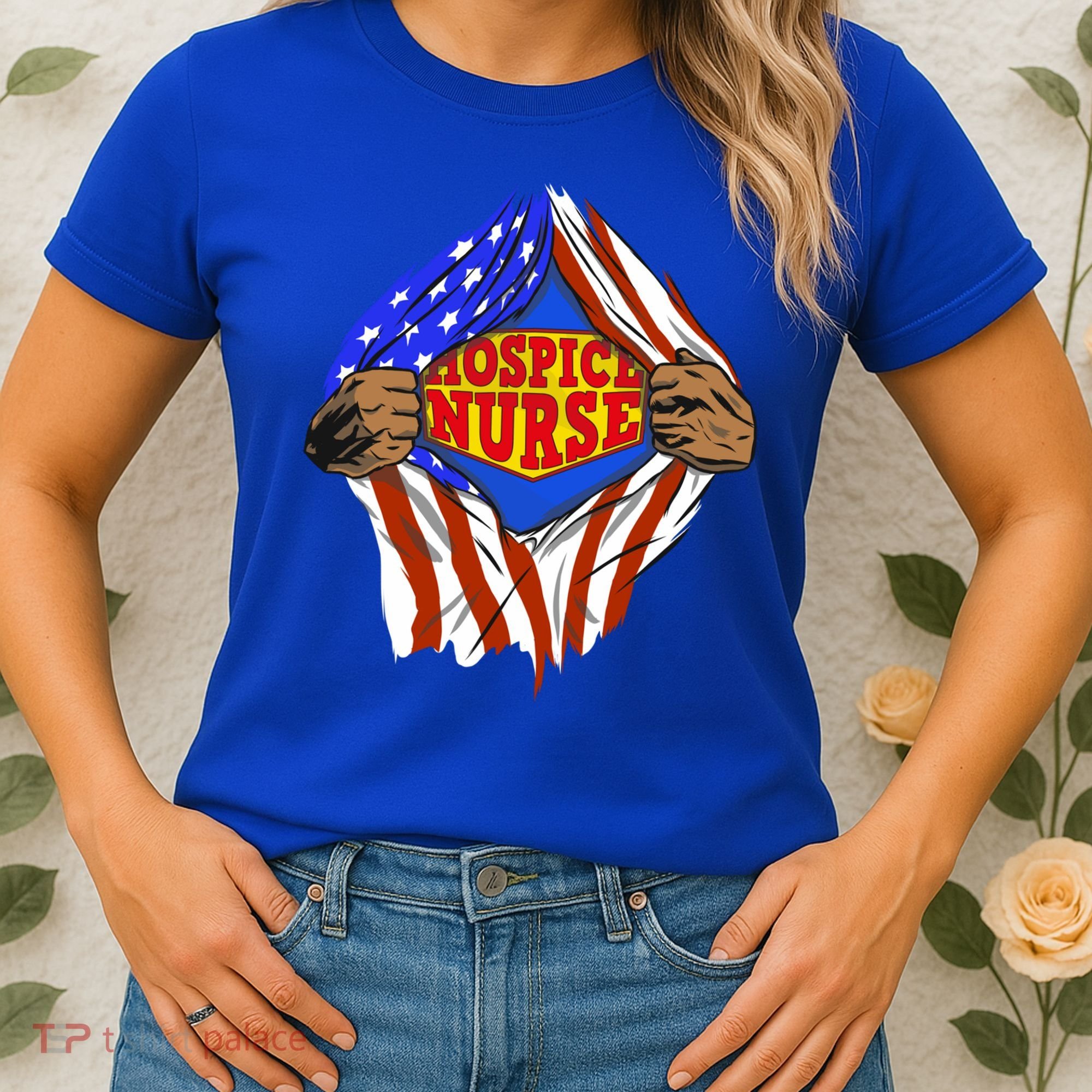 Funny Super Hospice Nurse Hero Job Cute Gift Women's T-Shirt