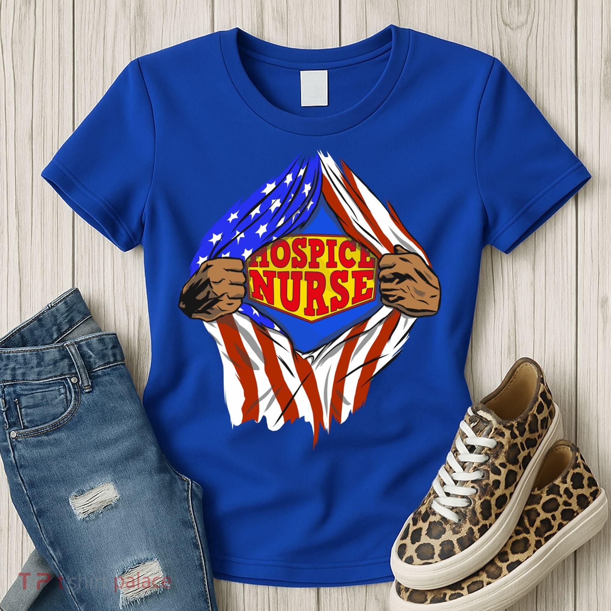 Funny Super Hospice Nurse Hero Job Cute Gift Women's T-Shirt