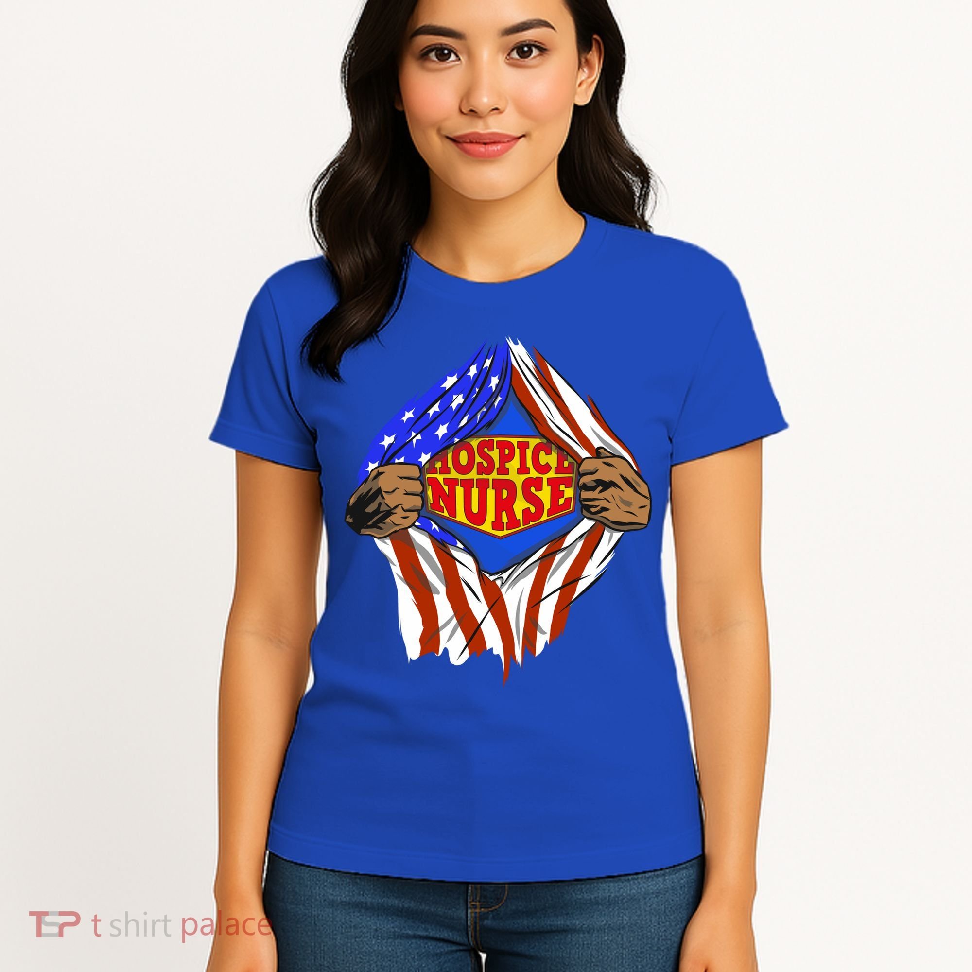 Funny Super Hospice Nurse Hero Job Cute Gift Women's T-Shirt