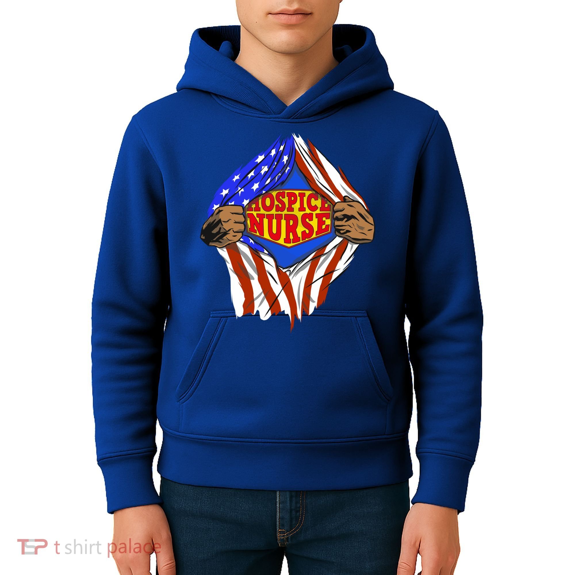 Funny Super Hospice Nurse Hero Job Cute Gift Kids Hoodie