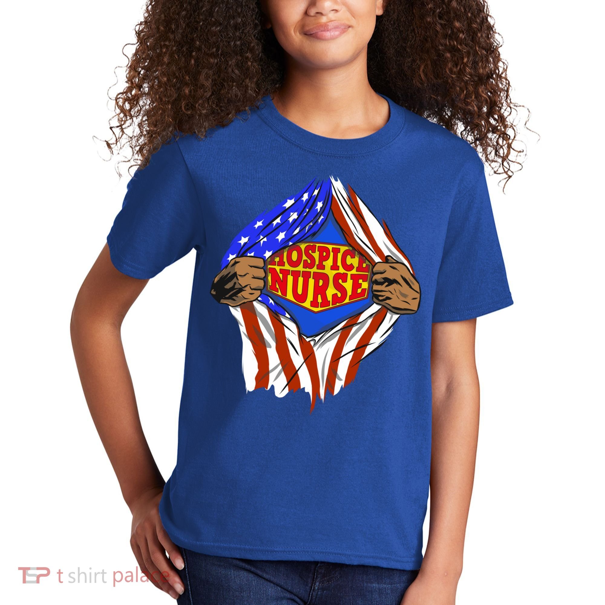 Funny Super Hospice Nurse Hero Job Cute Gift Kids T-Shirt