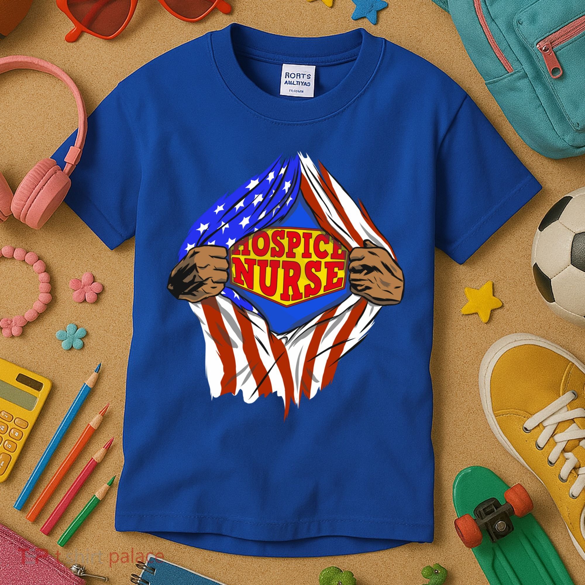 Funny Super Hospice Nurse Hero Job Cute Gift Kids T-Shirt