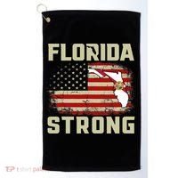 Florida Strong Hurricane Ian Support Florida Golf Towel thumb 0