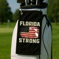 Florida Strong Hurricane Ian Support Florida Golf Towel thumb 2