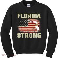 Florida Strong Hurricane Ian Support Florida Kids Sweatshirt thumb 0