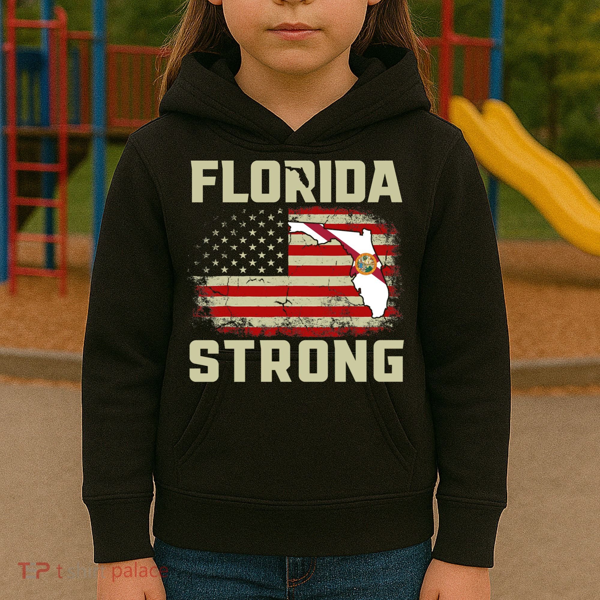 Florida Strong Hurricane Ian Support Florida Kids Hoodie