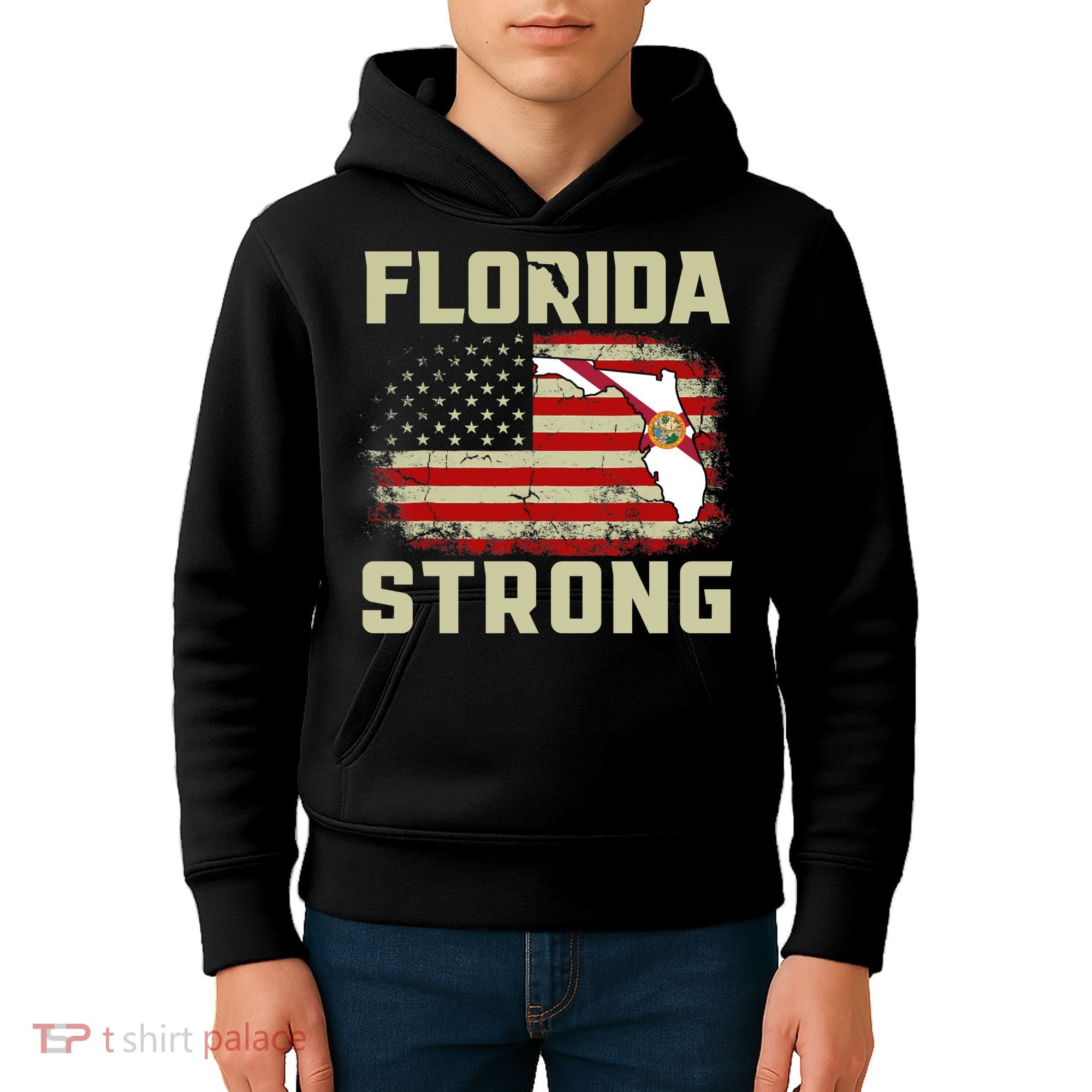 Florida Strong Hurricane Ian Support Florida Kids Hoodie