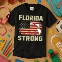Florida Strong Hurricane Ian Support Florida Kids T-Shirt thumb 3