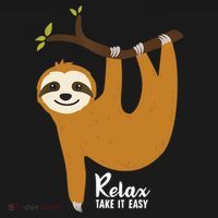 Funny Sloth Hanging On A Tree Gift Funny Sloth Lover Relax Take It Easy Gift USA-Made Doggie Bandana thumb 2